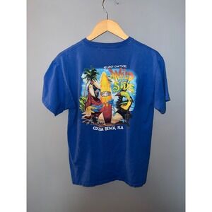 Ron Jon Surf Shop Cocoa Beach Florida Wild Side Graphic T-Shirt Blue Mens XL